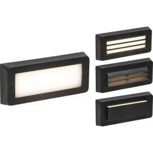 230V IP65 5W LED CCT Adjustable Surface Mount Brick light - Black