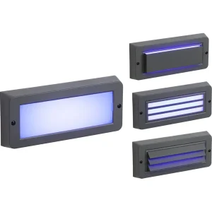 230V IP65 5W Blue LED Surface Mount Brick light - Grey