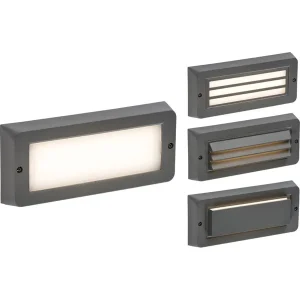 230V IP65 5W LED CCT Adjustable Surface Mount Brick Light - Grey