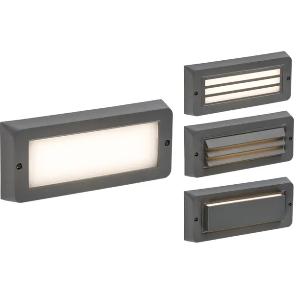 230V IP65 5W LED CCT Adjustable Surface Mount Brick Light - Grey