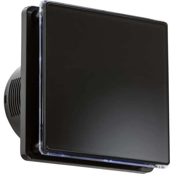 100mm/4 inch LED Backlit Extractor Fan with Overrun Timer - Black