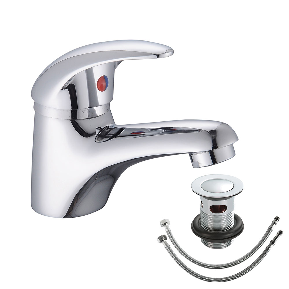 CHELSBAS Chelsea Small Mono Basin Single Lever C/w Click Clack Slotted Waste