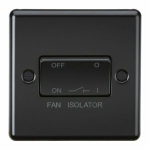 10AX Fan Isolator Switch - Matt Black