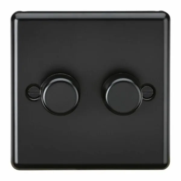 2G 2 Way 10-200W (5-150W LED) Intelligent Dimmer - Matt Black