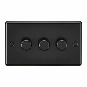 3G 2 Way 10-200W (5-150W LED) Intelligent Dimmer - Matt Black