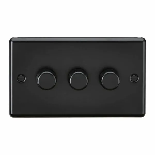 3G 2 Way 10-200W (5-150W LED) Intelligent Dimmer - Matt Black