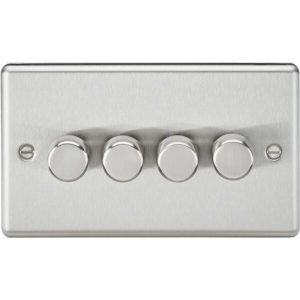 4G 2-Way 10-200W (5-150W LED) Intelligent Dimmer -Brushed Chrome