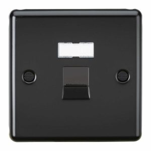 RJ45 Network Outlet - Matt Black