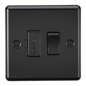 13A Switched Fused Spur Unit - Matt Black