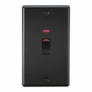 45A DP Switch with Neon (2G Size) - Matt Black