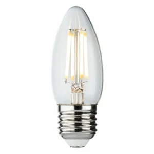 230V 4W LED ES Clear Candle Filament Lamp 2700K Dimmable