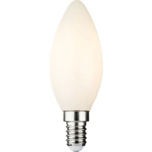 230V 4W LED SES Frosted Candle Filament Lamp 2700K Dimmable