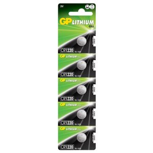 656.252UK Lithium Button Cells CR1220 5 Pack