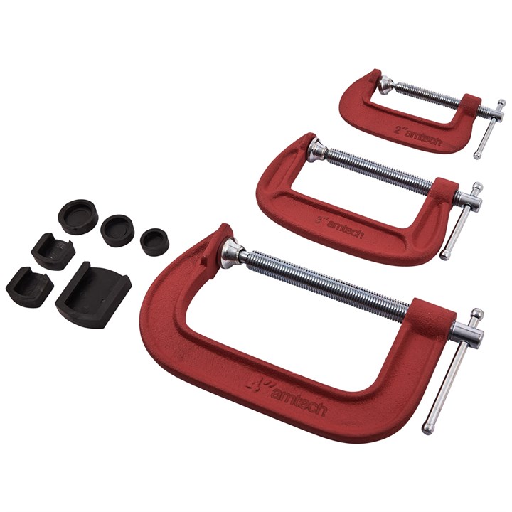 3 Piece G-Clamp Set