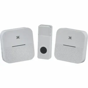 DC015 Wireless Plug in Dual Receiver Door Chime System - White