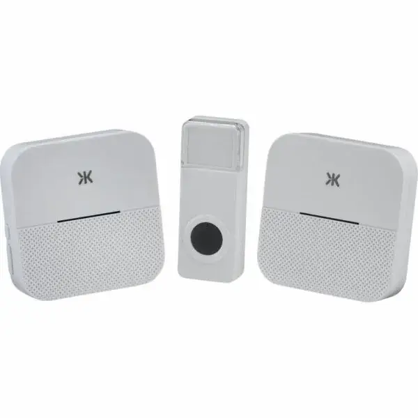 DC015 Wireless Plug in Dual Receiver Door Chime System - White