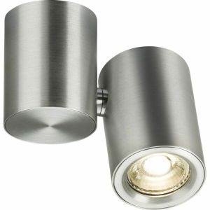 Dee Single Surface Adjustable Round Spotlight Brushed Chrome