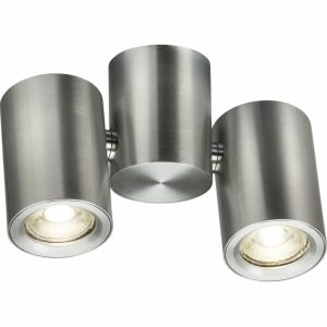 Dee Twin Surface Adjustable Round Spotlight Brushed Chrome