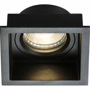 Knightsbridge Dipa Single Fixed Square Anti-Glare Downlight Black