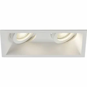 Knightsbridge Dipa Twin Tilt Square Downlight White