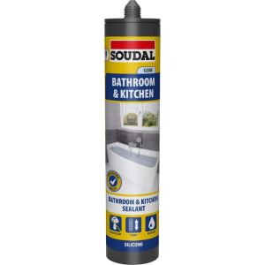 Soudal Bathroom & Kitchen Silicone Sealant - Clear (290ml)