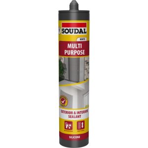Soudal Multi-Purpose Silicone Sealant - Brilliant White (290ml)