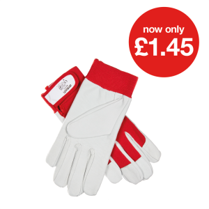 Large (Size 9) fine leather palm gloves