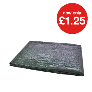 275cm (9ft) x 180cm (6ft) 120 gsm UV tarpaulin - green