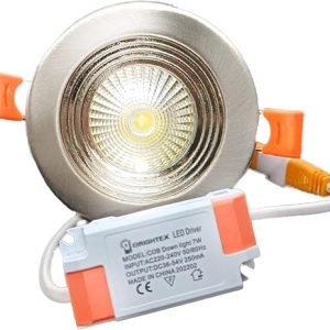 Brightex Downlight 7W - 3inch - IP65 - 3CCT - Brushed Chrome