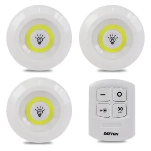 Dekton LED Light With Remote 3pc
