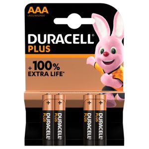 656.941UK Duracell Plus Power Alkaline Batteries AAA 4 Pack