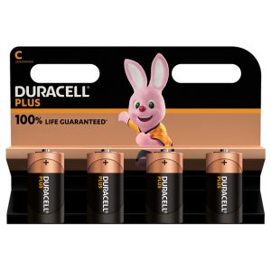 Duracell Plus Power Alkaline Batteries C 4 Pack