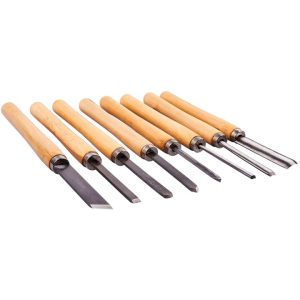 8 Piece Wood Turning Chisel Set