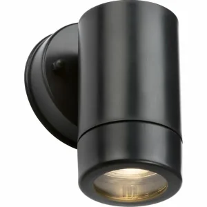 EAMON - 230V IP54 GU10 Polycarbonate Single Wall Light - Black