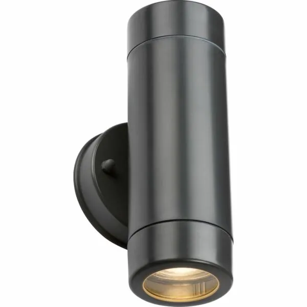 EAMON - 230V IP54 GU10 Polycarbonate Up/Down Wall light - Anthracite