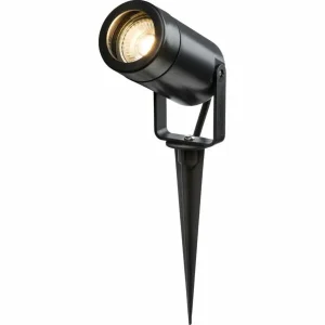 EAMON - 230V IP65 GU10 Polycarbonate Spike light - Black