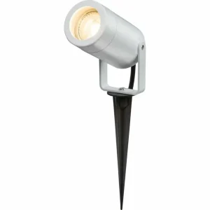 EAMON - 230V IP65 GU10 Polycarbonate Spike light - White