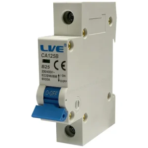 25A Single Pole B Curve MCB