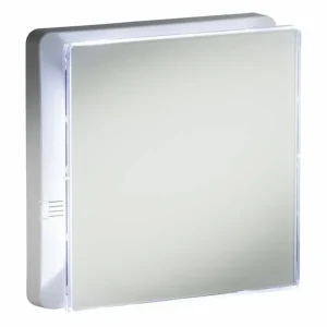 IP45 100mm LED Backlit Extractor Fan with Overrun Timer - White