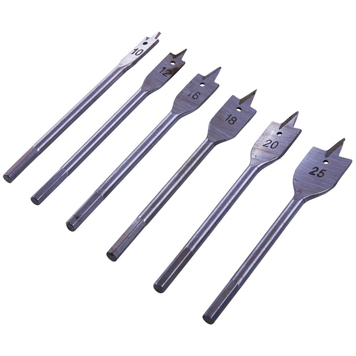 F1400 6 Piece Metric Flat Wood Bit Set