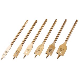 F1425 6 Piece Titanium Flat Wood Bit Set