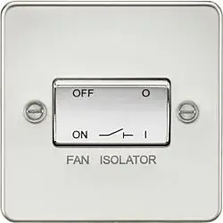 FP1100PC 10AX Fan Isolator Switch - Polished Chrome