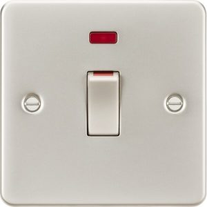 45A DP Switch with Neon (1G Size) - Pearl