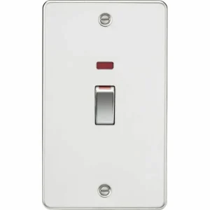 45A DP Switch with Neon (2G Size) - Polished Chrome
