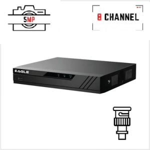 Eagle Penta-Brid 5M-N Compact 1U 1HDD DVR 4 Channel Bare Bones Unit 260x237.9x47.6mm Black