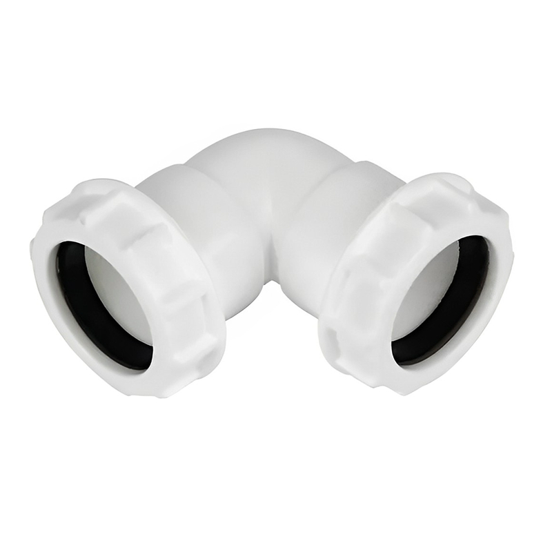 PRWFCB-50W Plastic Compression 50mm 90° Bend White