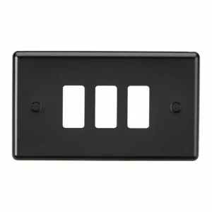 Knightsbridge 3G Grid Faceplate - Matt Black