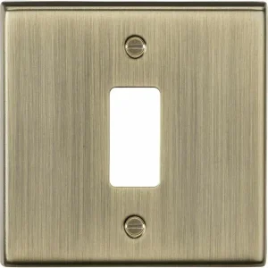 1G Grid Faceplate - Antique Brass