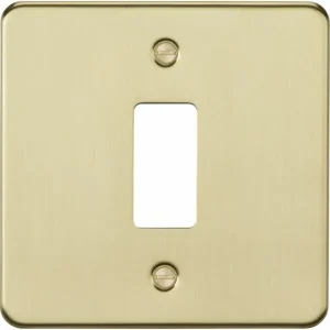 1G Grid Faceplate - Brushed Brass