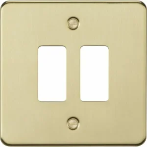 2G Grid Faceplate - Brushed Brass